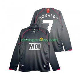 Koszulka Manchester United Critstiano Ronaldo 7 2007 2008 Retro Wyjazdowe Koszulki Piłkarskie Długi Rękaw